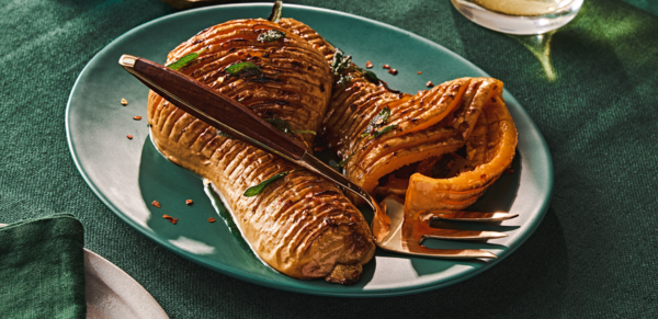 ROASTED SQUASH ON PEARL COUSCOUS